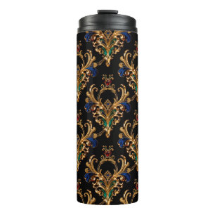 Luxe Victoriaans Zwart Goud Thermosbeker