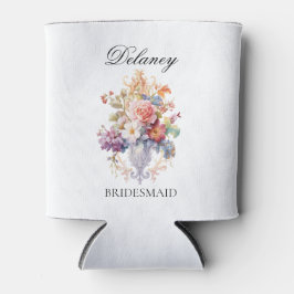 Luxe Vintage Bloemen Bruidsmeisje Aanzoek Cadeau Blikjeskoeler