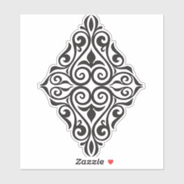 Luxe Vintage Bloemstuk Decoratieve Kunst Sticker
