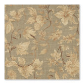 Luxe Vintage Brits Bloemendesign Beige Antiek Behang (Voorkant)