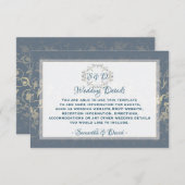 Luxe vintage bruiloft receptie Details Kaart (Voorkant / Achterkant)