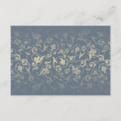 Luxe vintage bruiloft receptie Details Kaart (Achterkant)