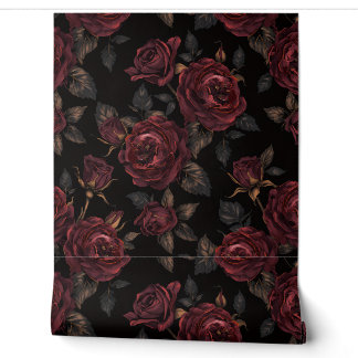 Luxe Vintage Donkere Victoriaanse Bloemrijke Bourg Behang