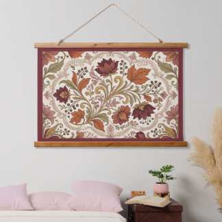 Luxe Vintage Franse Herfst Bloemrijke Botanische Hangend Wandkleed
