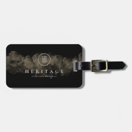 Luxe Vintage Gouden Bewolkte Voeg Uw Logo Toe Bagagelabel