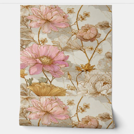 Luxe Vintage Indira Bloemmotief Behang (Afrollen)