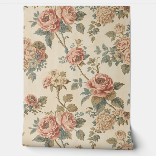 Luxe Vintage Indira Bloemstuk Behang (Afrollen)