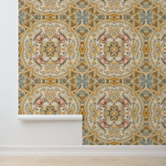 Luxe Vintage Keizerlijke Bloemstukken Behang (Applicatie)