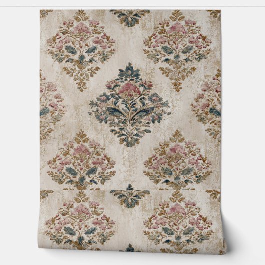 Luxe Vintage Keizerlijke Bloemstukken Behang (Afrollen)