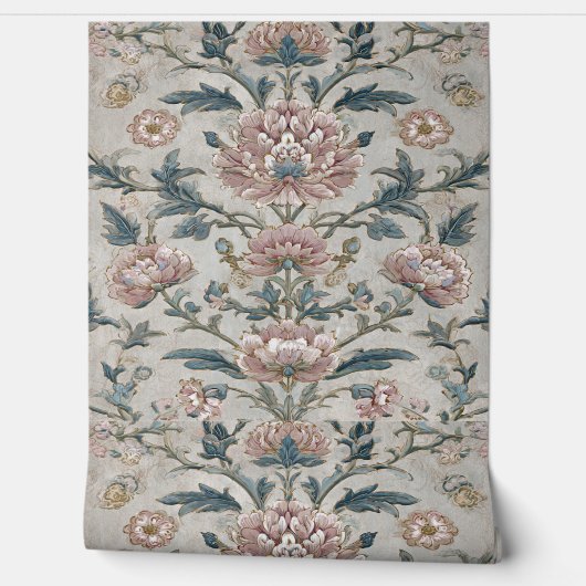 Luxe Vintage Keizerlijke Bloemstukken Behang (Afrollen)