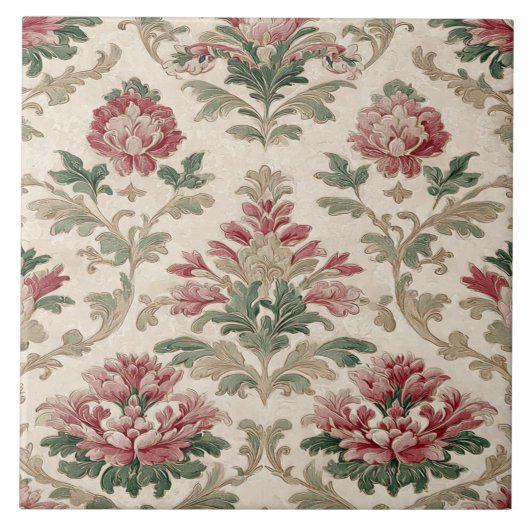 Luxe Vintage Keizerlijke Bloemstukken Tegeltje (Voorkant)