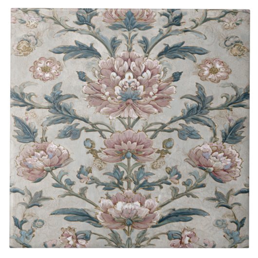 Luxe Vintage Keizerlijke Bloemstukken Tegeltje (Voorkant)