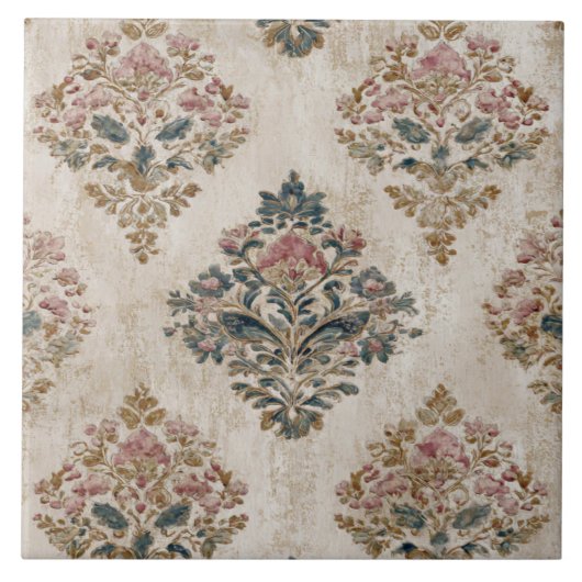 Luxe Vintage Keizerlijke Bloemstukken Tegeltje (Voorkant)