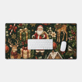 Luxe Vintage Kerstvakantie Patroon Bureaumat (Keyboard & Muis)