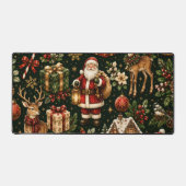 Luxe Vintage Kerstvakantie Patroon Bureaumat (Voorkant)