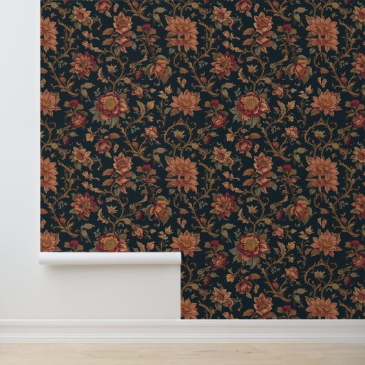 Luxe Vintage Koninklijke Saffraan Behang (Applicatie)
