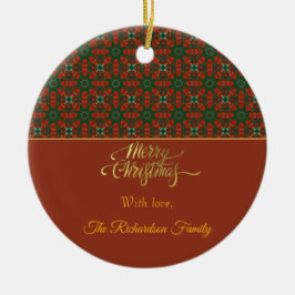 Luxe Vintage Persoonlijke Kerstmis Patronen Keramisch Ornament