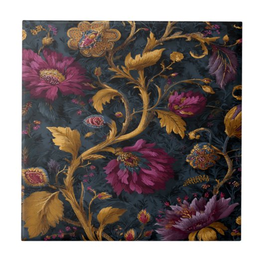 Luxe Vintage Royal Saffraan Tegeltje (Voorkant)