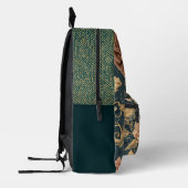 Luxe, Vintage, Rozentuin, Blauwe Achtergrond Bedrukte Rugzak (Links)