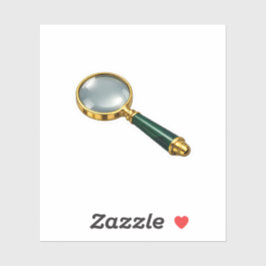Luxe Vintage Vergrootglas Sticker Jade en G