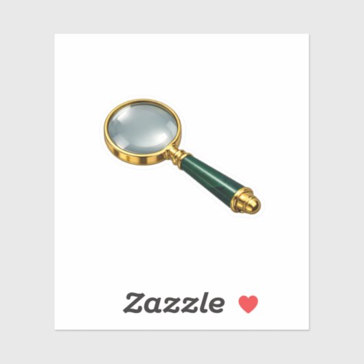 Luxe Vintage Vergrootglas Sticker Jade en G (Vel)
