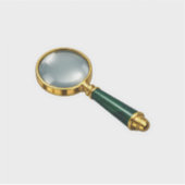 Luxe Vintage Vergrootglas Sticker Jade en G (Voorkant)