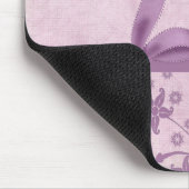 Luxe Violet lint Elegant Damask Mousepad Muismat (Hoek)