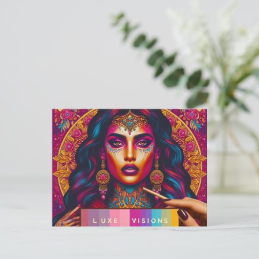 Luxe visioenen feestdagenkaart (Staand voorkant)