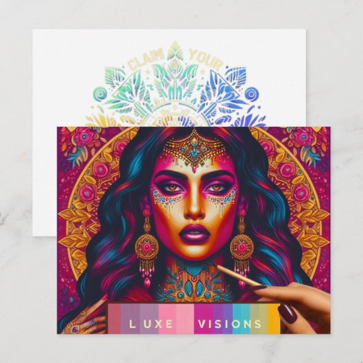 Luxe visioenen feestdagenkaart (Voorkant / Achterkant)