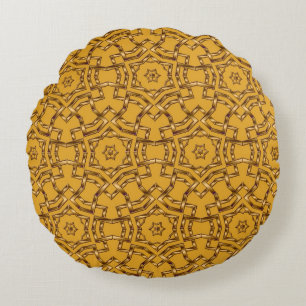 Luxe visitekaartje en gouden ornament. Geometri Rond Kussen