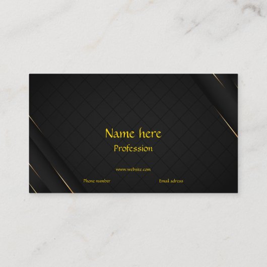 Luxe Visitekaartje, goud, voor de onderneming Visitekaartje (Achterkant)