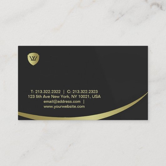 "Luxe visitekaartje met een verfijnde en moderne u (Achterkant)