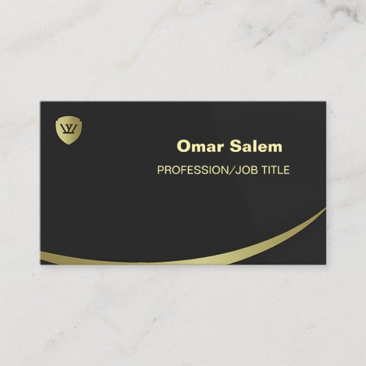 "Luxe visitekaartje met een verfijnde en moderne u (Voorkant)