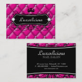 Luxe Visitekaartje Salon Mode Crown Pink (Voorkant / Achterkant)