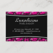 Luxe Visitekaartje Salon Mode Crown Pink (Achterkant)