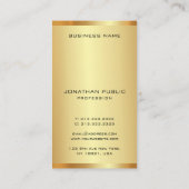 Luxe Visitekaartjes Monogram Gold Kijk verticaal (Achterkant)