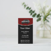 Luxe Visitekaartjes voor Uber-chauffeurs (Staand voorkant)