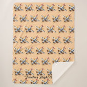 "Luxe vliegreizen" Sherpa Deken (Voorkant)