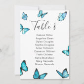 Luxe vlinders Trouw zitplaatsenkaart. Zomer Kaart (Voorkant)