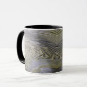 Luxe Vloeibaar Goud Ader Witte Marmer Abstracte Ko Mok (Voorkant links)