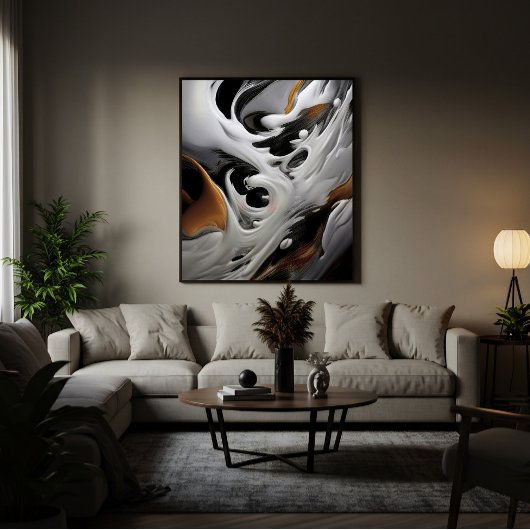 Luxe vloeibare kunst canvas afdruk