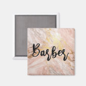 Luxe Vloeibare Kunst: Marmer-inkt Fusion Barber Magneet (Voorkant / Achterkant)