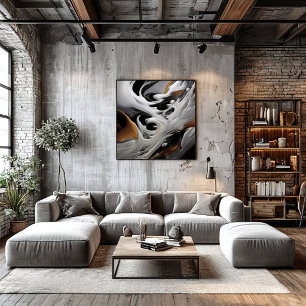 Luxe vloeibare kunst poster