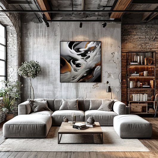 Luxe vloeibare kunst poster