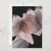 LUXE VLOERENDE ABSTRACTE ROOS WEDDING INVITATIE KAART (Achterkant)