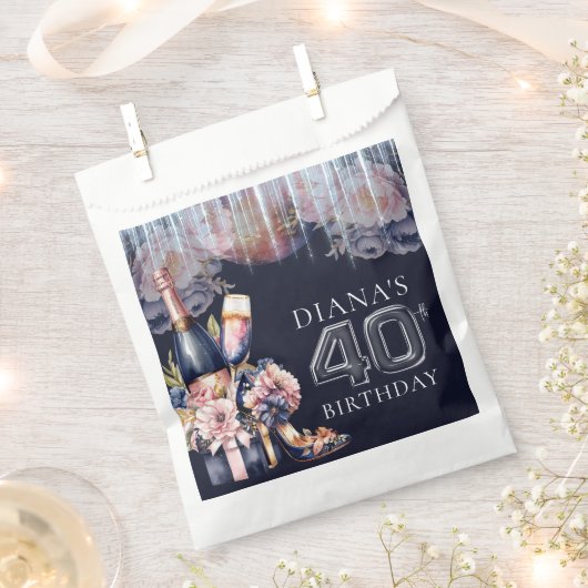 Luxe volwassen verjaardag 40e gepersonaliseerd bedankzakje (Geknipt)