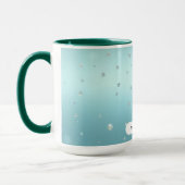 Luxe Vorstig Groen Azure Brons Dauwdruppels Mok (Links)