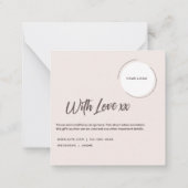 Luxe voucher Minimalist Gift Kaart Certificaat Notitiekaartje (Achterkant)