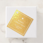 Luxe Vrolijk Kerstfeest Gepersonaliseerde Familien Bedankjes Labels (Met doos)