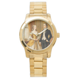 Luxe vrouwen kijken, Koninklijk paar, Europese sti Horloge